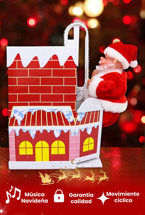 Navidad En La Chimenea - Santa Travieso Entra y Sale De Forma Divertida
