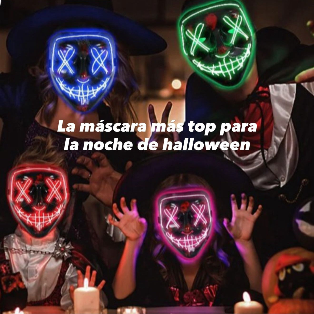 Máscara La Purga Con Luz Led - Serás El Mejor de la Noche