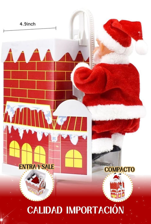 Navidad En La Chimenea - Santa Travieso Entra y Sale De Forma Divertida