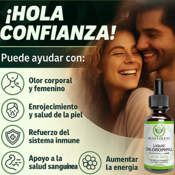 Benevolent™ Clorofila Líquida - Desintoxica tu cuerpo, reduce la inflamación y despierta tu mejor versión