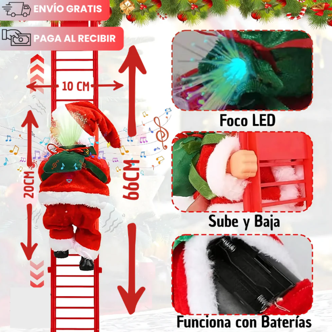 Santa Music Climber - Sube y Baja La Escalera Divertidamente