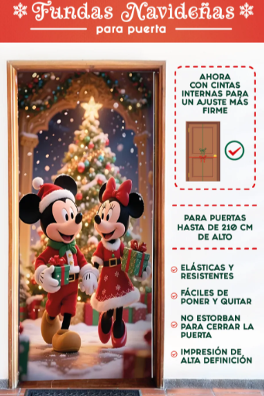 MagicDoor - Funda Realista Navideña Para Puerta