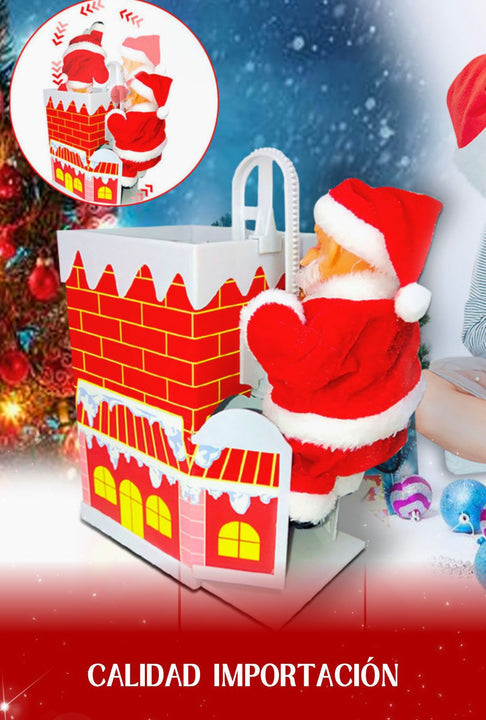 Navidad En La Chimenea - Santa Travieso Entra y Sale De Forma Divertida